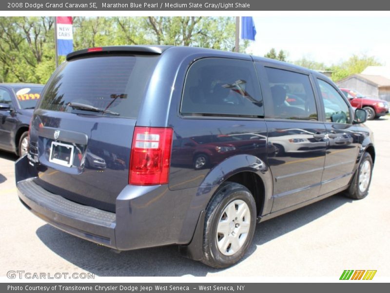 Marathon Blue Pearl / Medium Slate Gray/Light Shale 2008 Dodge Grand Caravan SE