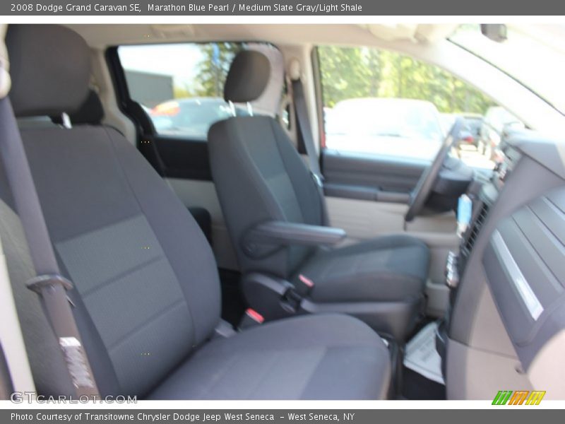 Marathon Blue Pearl / Medium Slate Gray/Light Shale 2008 Dodge Grand Caravan SE