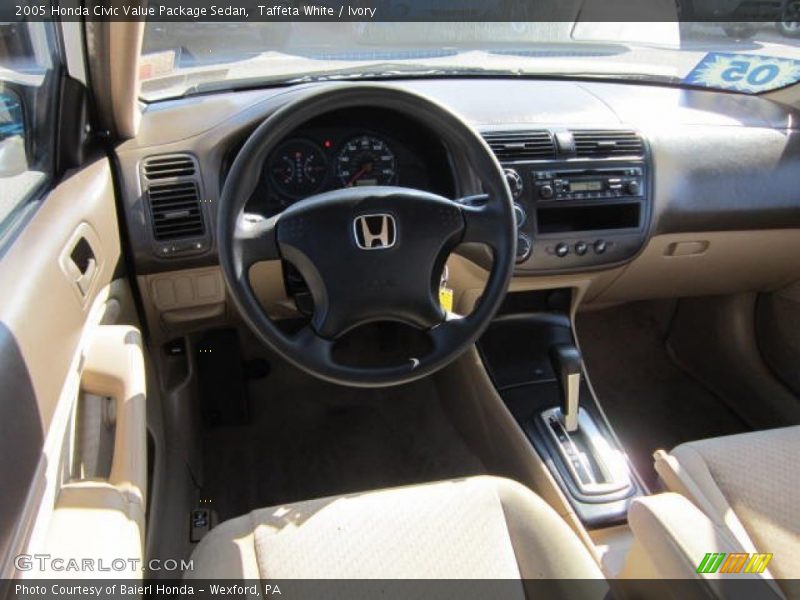Taffeta White / Ivory 2005 Honda Civic Value Package Sedan