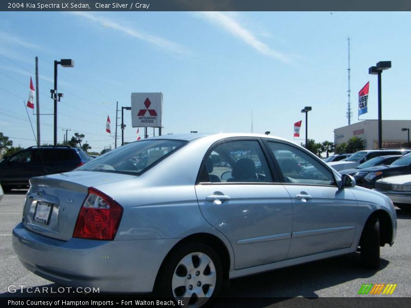 Clear Silver / Gray 2004 Kia Spectra LX Sedan
