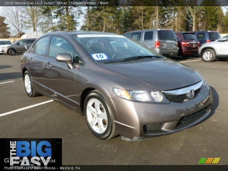 Urban Titanium Metallic / Black 2010 Honda Civic LX-S Sedan