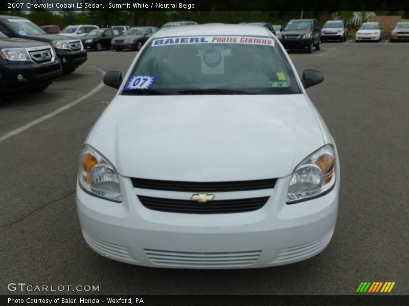 Summit White / Neutral Beige 2007 Chevrolet Cobalt LS Sedan