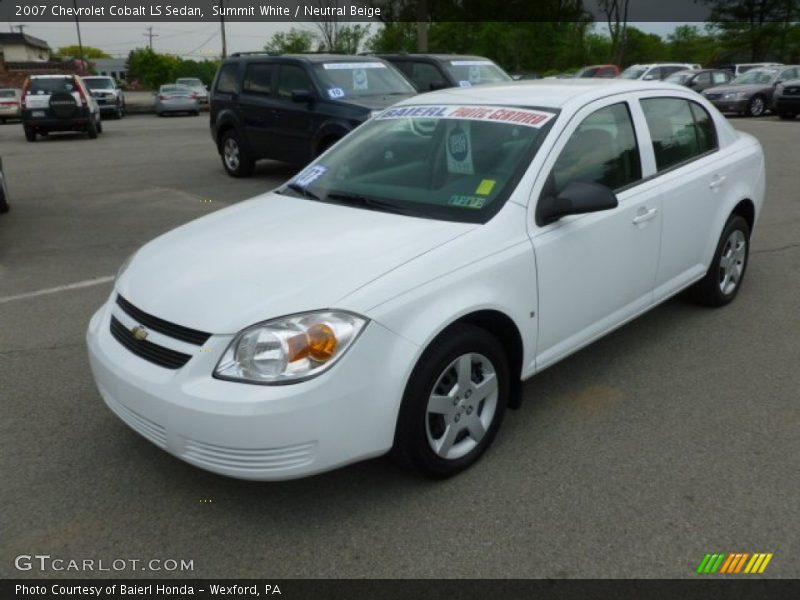 Summit White / Neutral Beige 2007 Chevrolet Cobalt LS Sedan