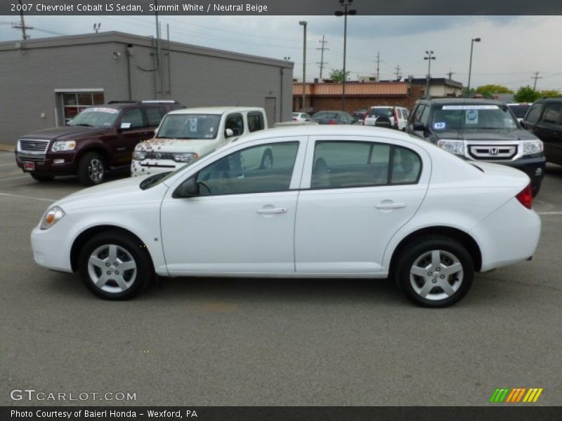 Summit White / Neutral Beige 2007 Chevrolet Cobalt LS Sedan