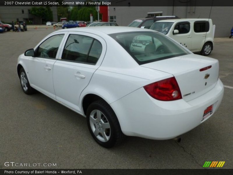 Summit White / Neutral Beige 2007 Chevrolet Cobalt LS Sedan
