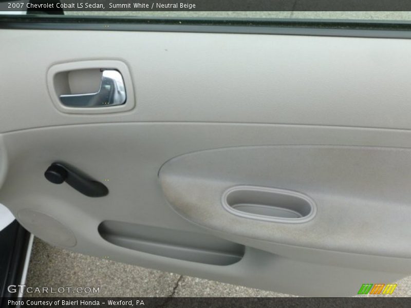 Summit White / Neutral Beige 2007 Chevrolet Cobalt LS Sedan