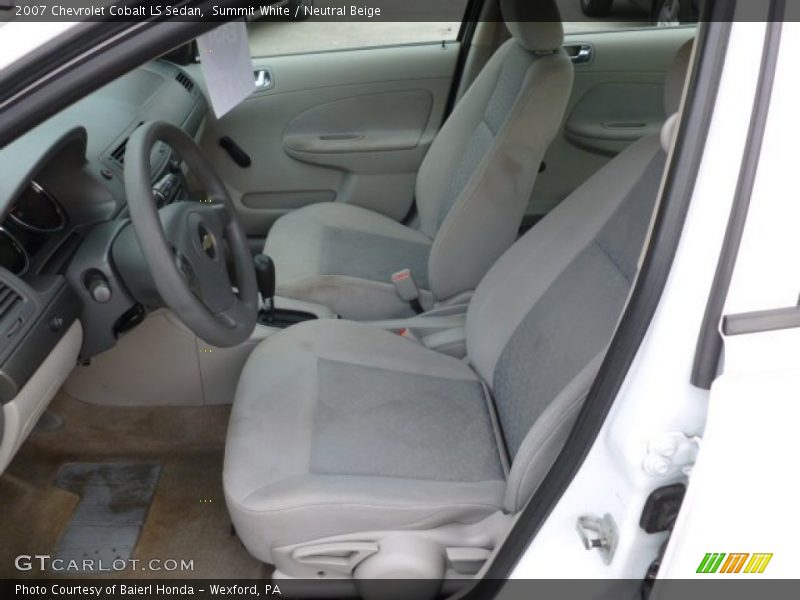 Summit White / Neutral Beige 2007 Chevrolet Cobalt LS Sedan