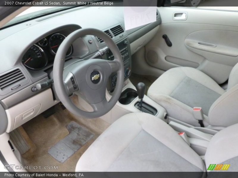 Summit White / Neutral Beige 2007 Chevrolet Cobalt LS Sedan