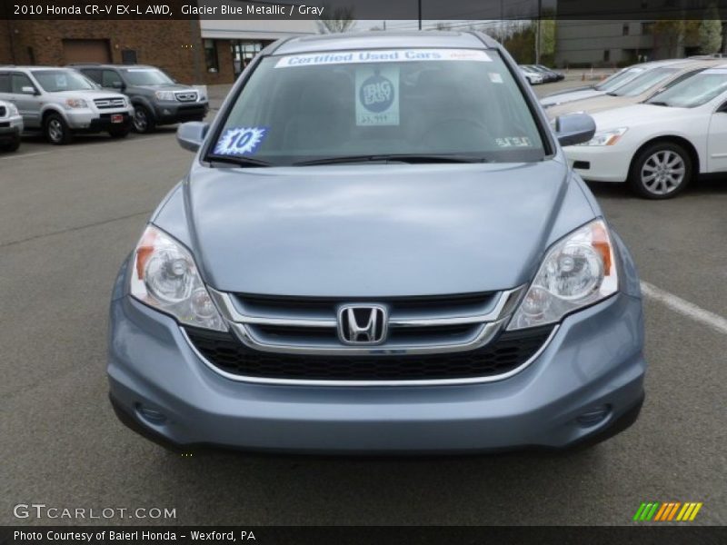 Glacier Blue Metallic / Gray 2010 Honda CR-V EX-L AWD