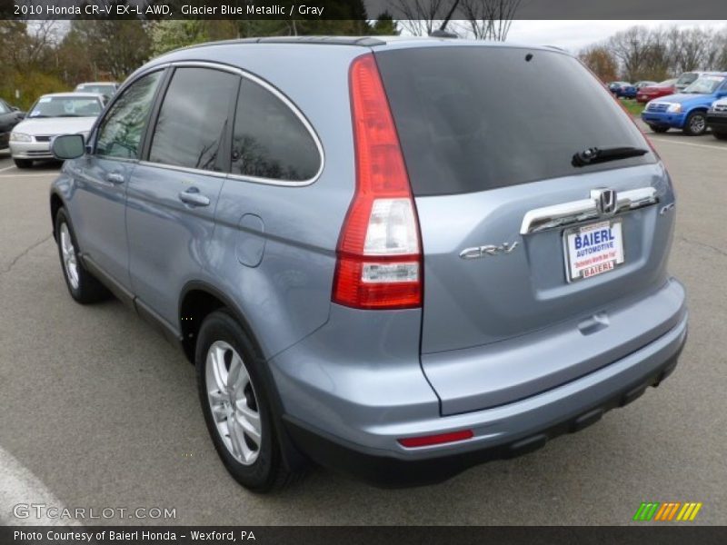 Glacier Blue Metallic / Gray 2010 Honda CR-V EX-L AWD