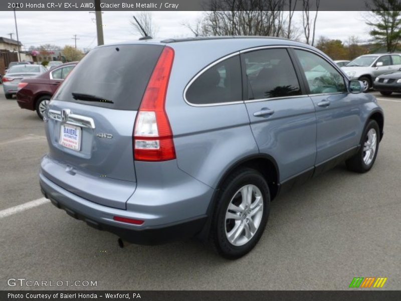 Glacier Blue Metallic / Gray 2010 Honda CR-V EX-L AWD