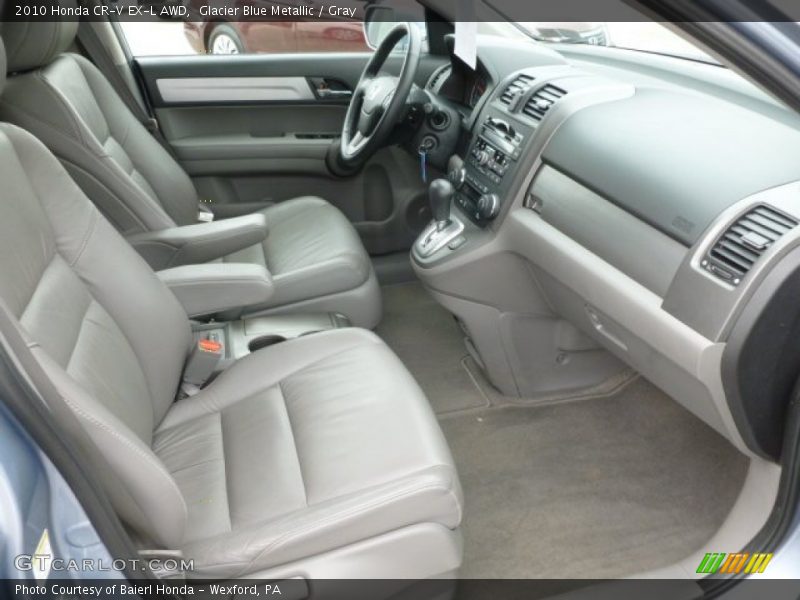 Glacier Blue Metallic / Gray 2010 Honda CR-V EX-L AWD