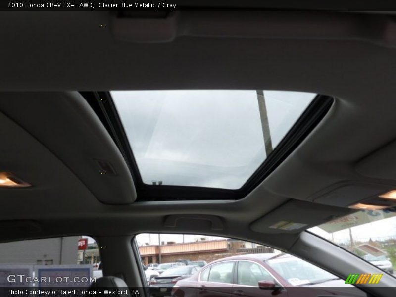 Glacier Blue Metallic / Gray 2010 Honda CR-V EX-L AWD