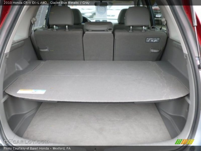 Glacier Blue Metallic / Gray 2010 Honda CR-V EX-L AWD