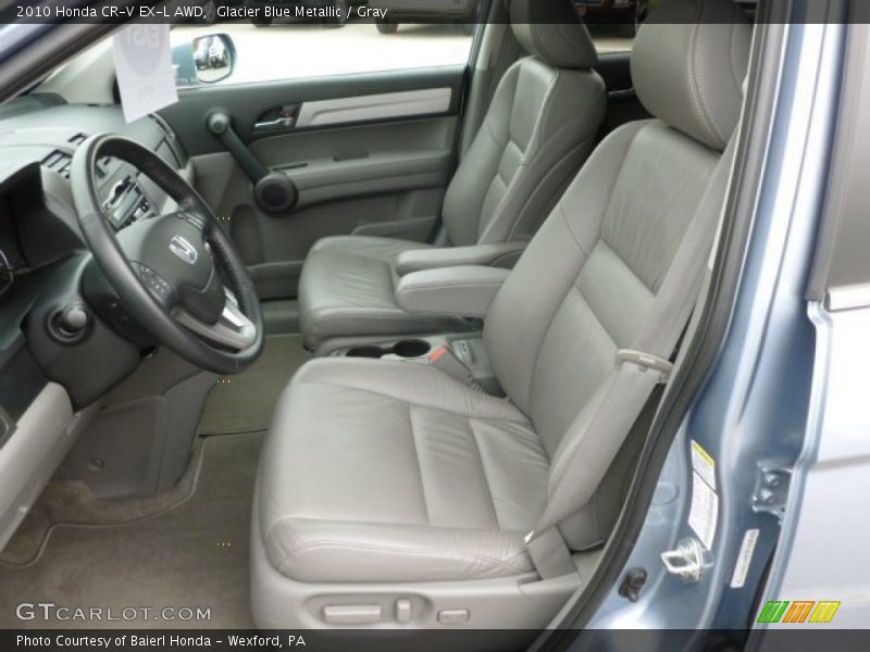 Glacier Blue Metallic / Gray 2010 Honda CR-V EX-L AWD