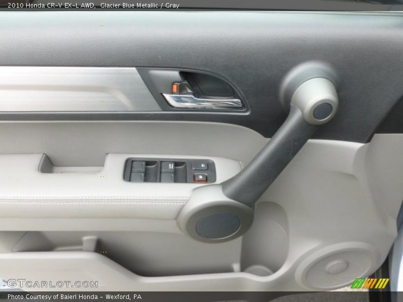 Glacier Blue Metallic / Gray 2010 Honda CR-V EX-L AWD