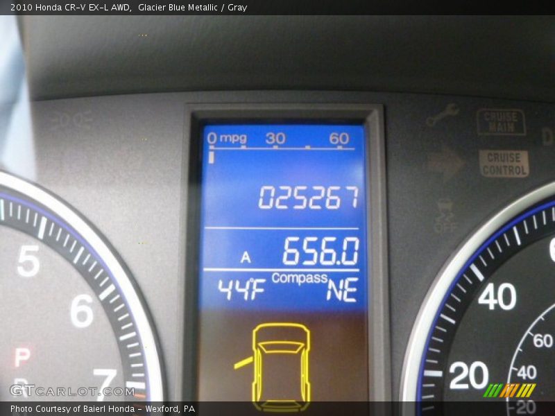 Glacier Blue Metallic / Gray 2010 Honda CR-V EX-L AWD