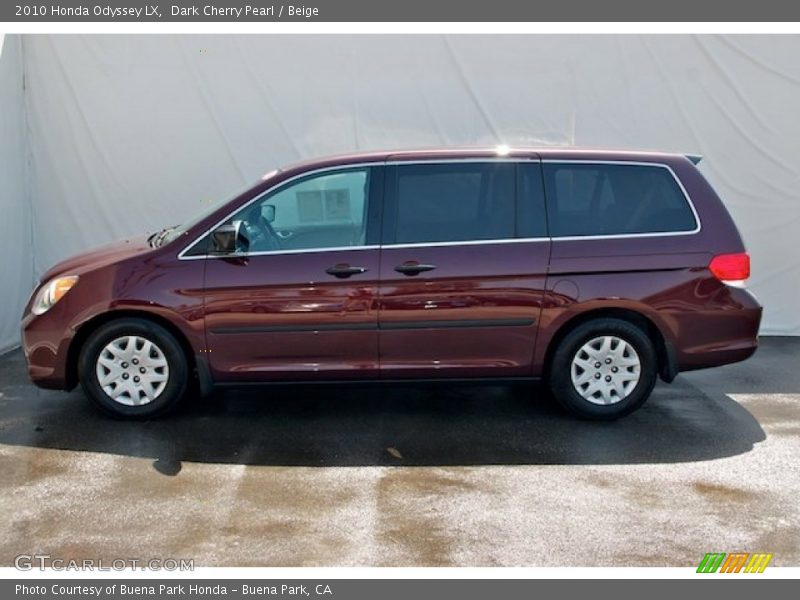 Dark Cherry Pearl / Beige 2010 Honda Odyssey LX