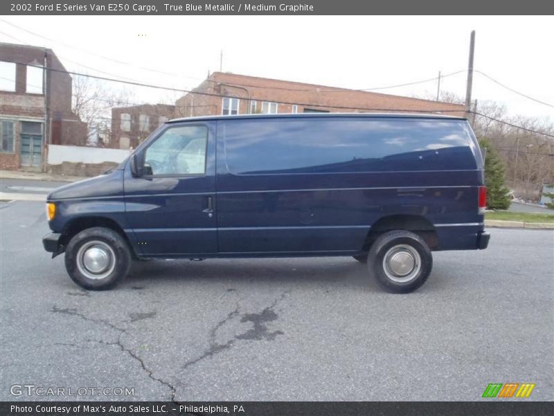 True Blue Metallic / Medium Graphite 2002 Ford E Series Van E250 Cargo