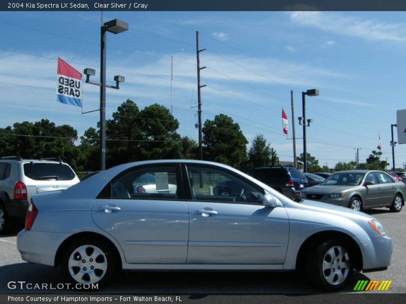 Clear Silver / Gray 2004 Kia Spectra LX Sedan