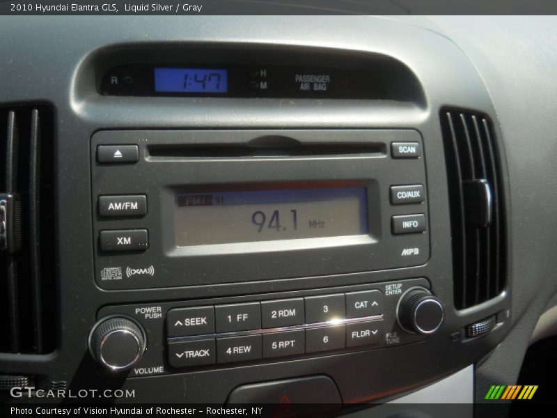 Liquid Silver / Gray 2010 Hyundai Elantra GLS
