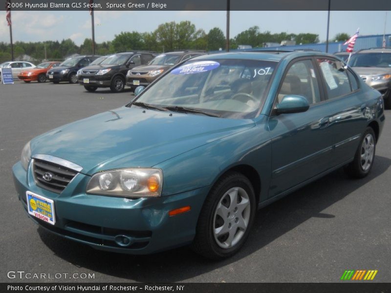 Spruce Green / Beige 2006 Hyundai Elantra GLS Sedan