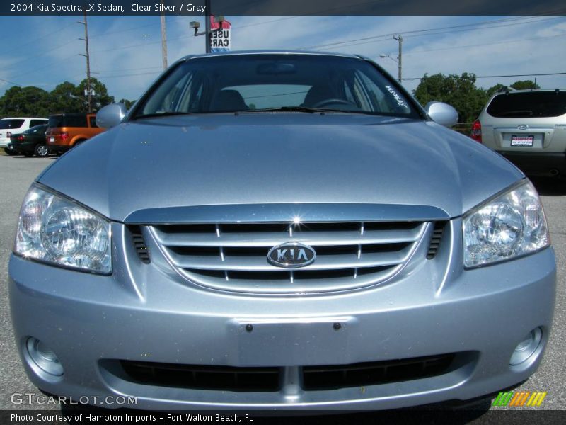 Clear Silver / Gray 2004 Kia Spectra LX Sedan