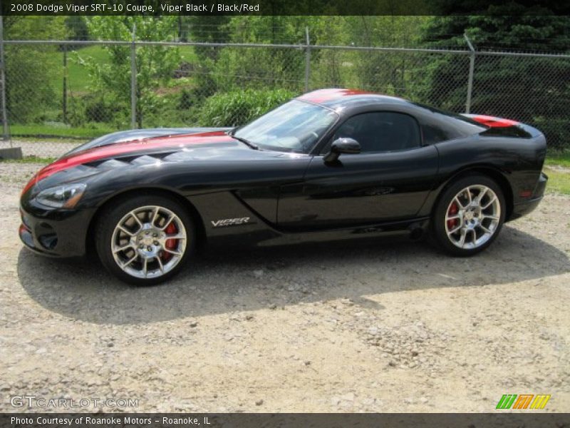 Viper Black / Black/Red 2008 Dodge Viper SRT-10 Coupe