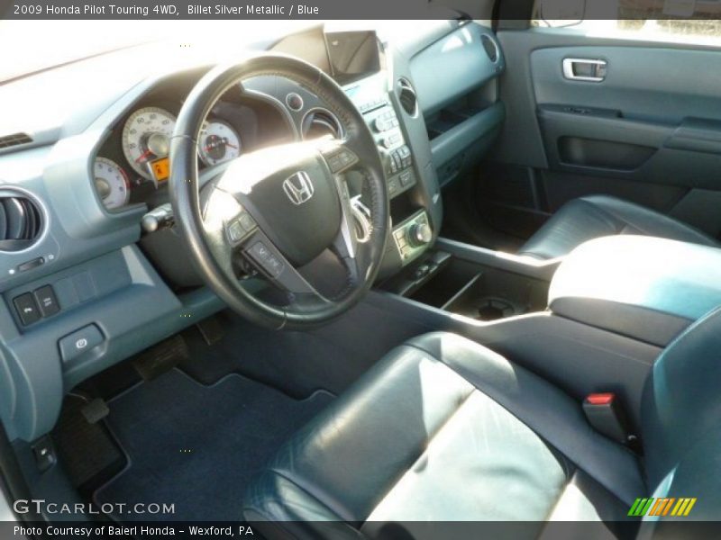 Billet Silver Metallic / Blue 2009 Honda Pilot Touring 4WD