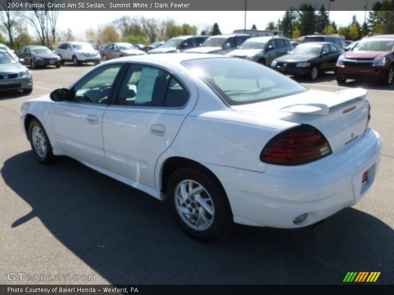 Summit White / Dark Pewter 2004 Pontiac Grand Am SE Sedan