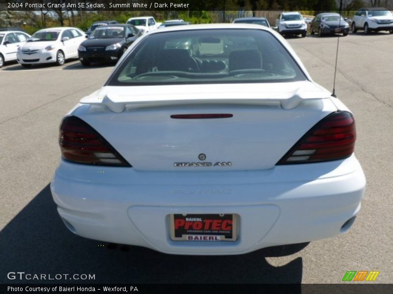Summit White / Dark Pewter 2004 Pontiac Grand Am SE Sedan