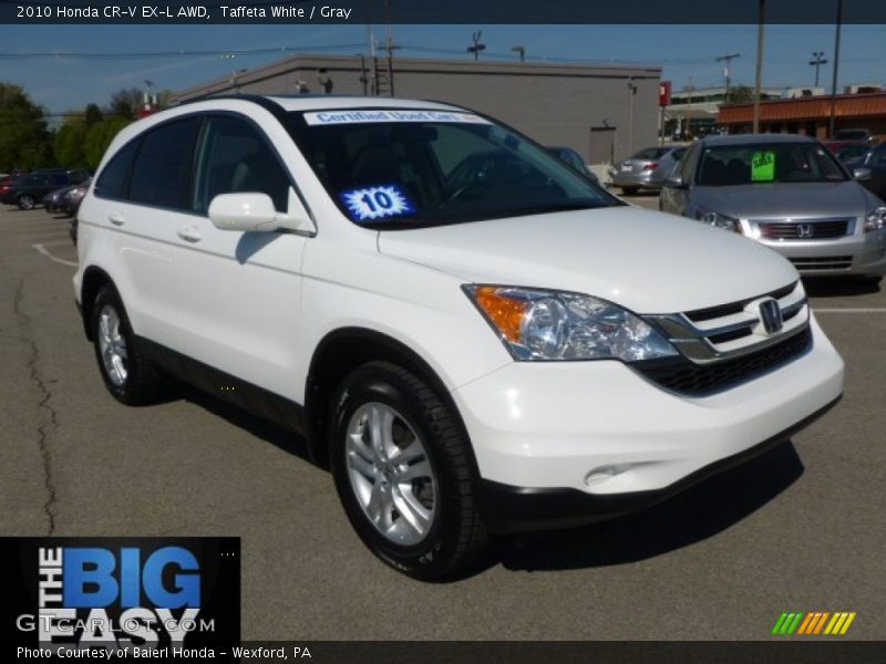 Taffeta White / Gray 2010 Honda CR-V EX-L AWD