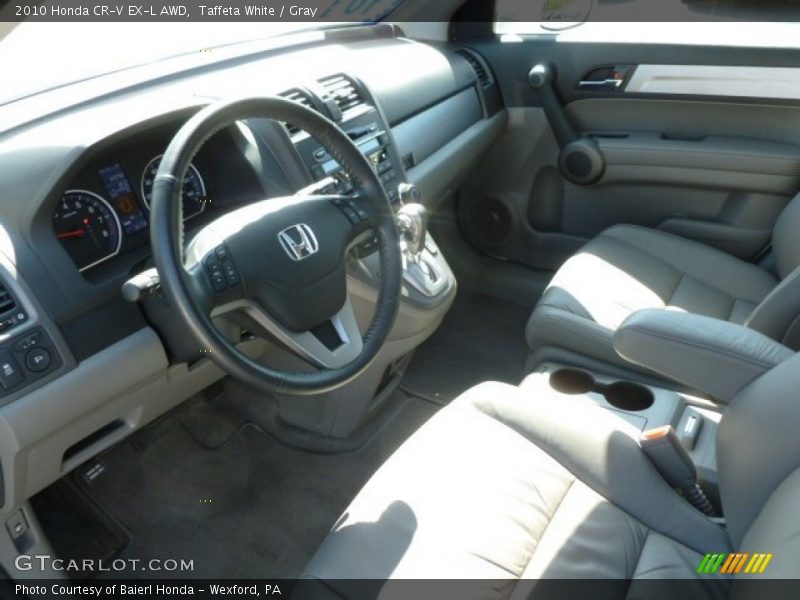 Taffeta White / Gray 2010 Honda CR-V EX-L AWD