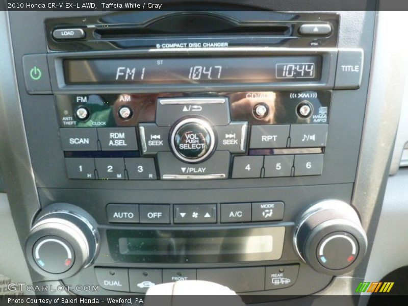Taffeta White / Gray 2010 Honda CR-V EX-L AWD