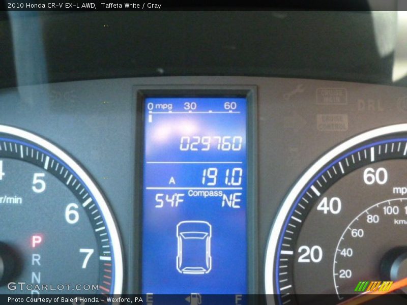 Taffeta White / Gray 2010 Honda CR-V EX-L AWD