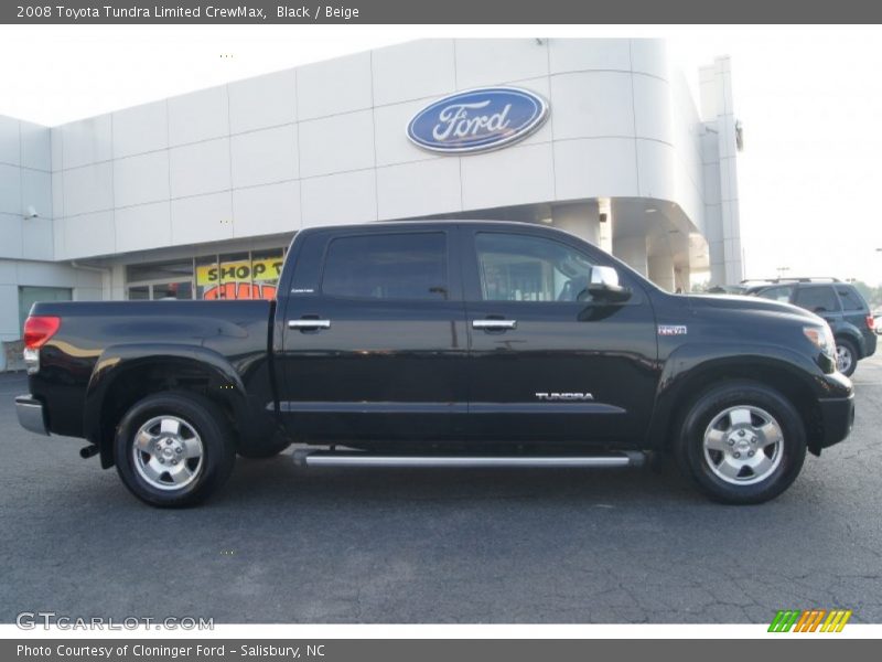 Black / Beige 2008 Toyota Tundra Limited CrewMax