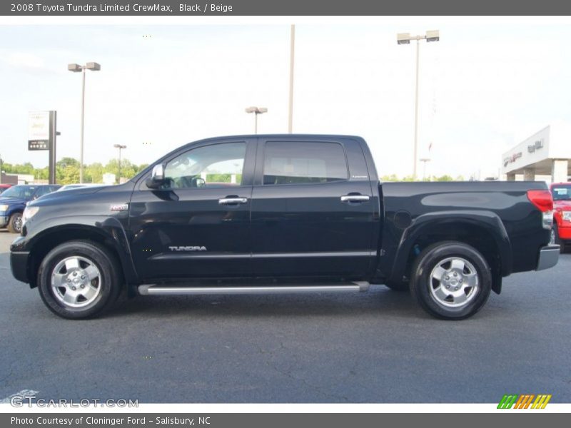 Black / Beige 2008 Toyota Tundra Limited CrewMax