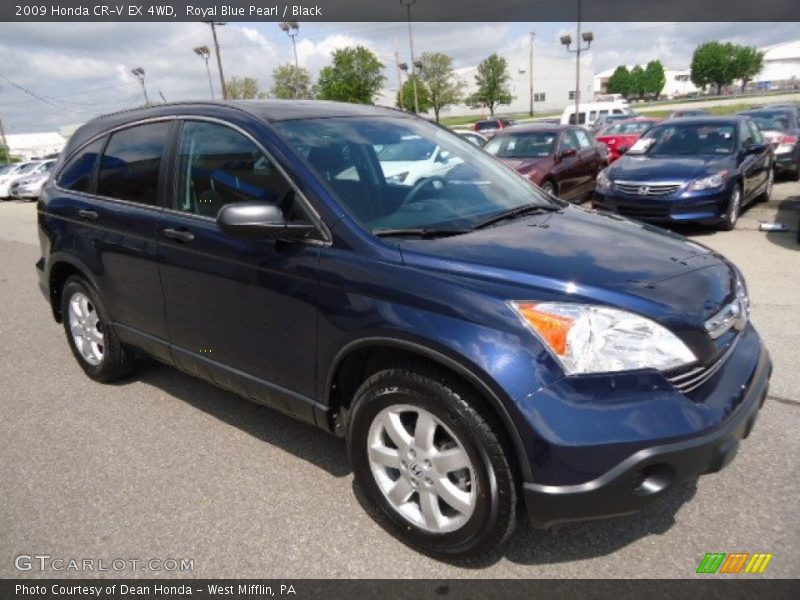 Royal Blue Pearl / Black 2009 Honda CR-V EX 4WD