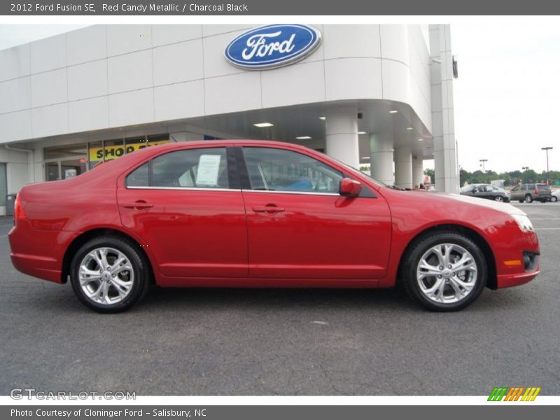 Red Candy Metallic / Charcoal Black 2012 Ford Fusion SE
