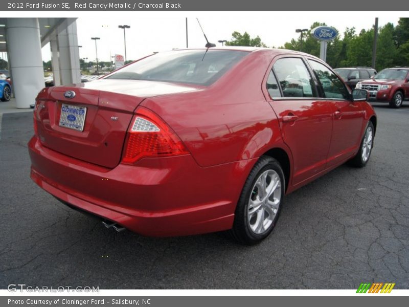 Red Candy Metallic / Charcoal Black 2012 Ford Fusion SE