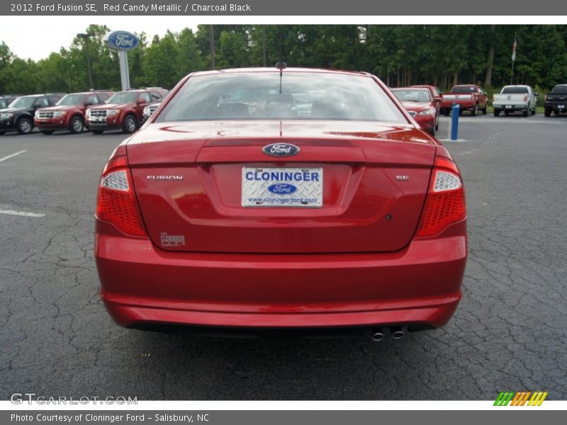 Red Candy Metallic / Charcoal Black 2012 Ford Fusion SE