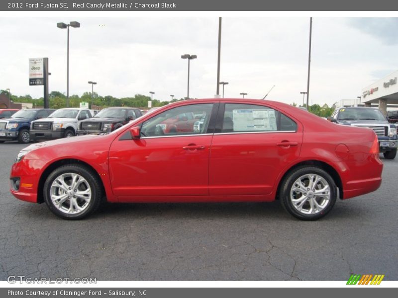 Red Candy Metallic / Charcoal Black 2012 Ford Fusion SE