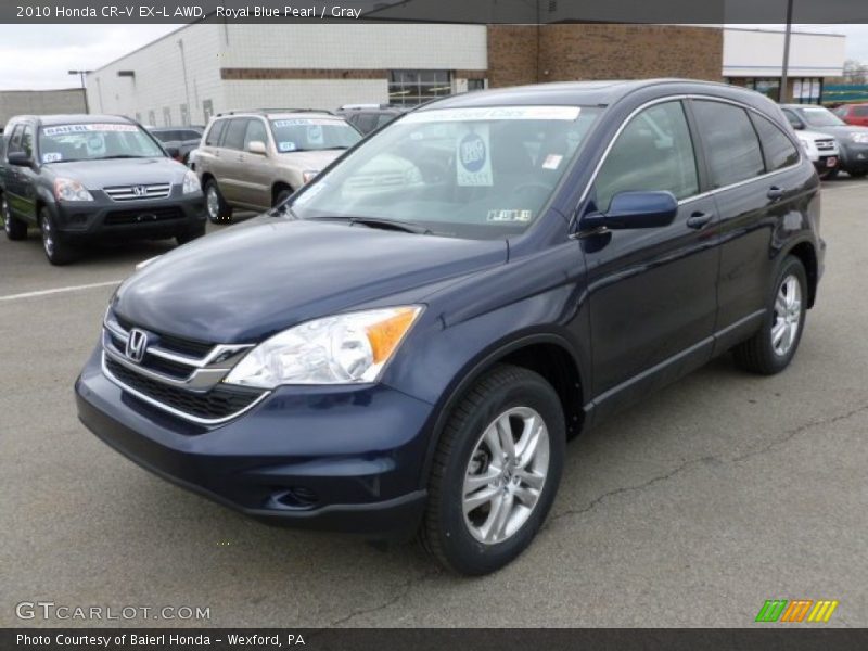 Royal Blue Pearl / Gray 2010 Honda CR-V EX-L AWD