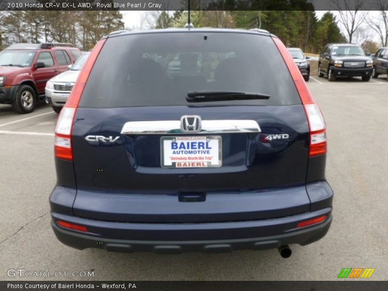 Royal Blue Pearl / Gray 2010 Honda CR-V EX-L AWD