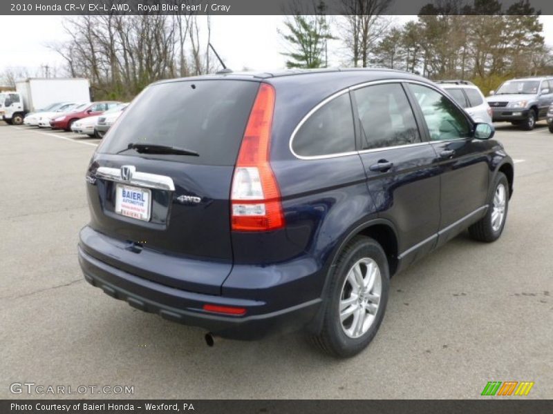Royal Blue Pearl / Gray 2010 Honda CR-V EX-L AWD