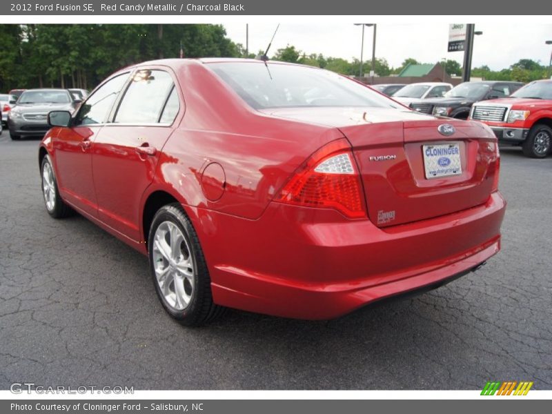 Red Candy Metallic / Charcoal Black 2012 Ford Fusion SE