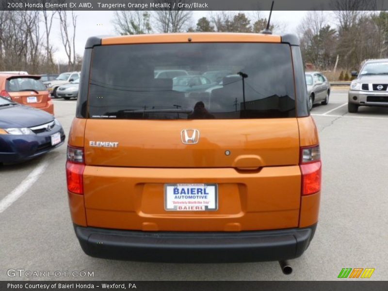 Tangerine Orange Metallic / Gray/Black 2008 Honda Element EX AWD