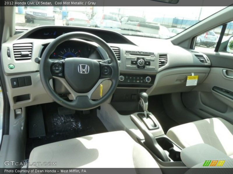 Cool Mist Metallic / Gray 2012 Honda Civic LX Sedan