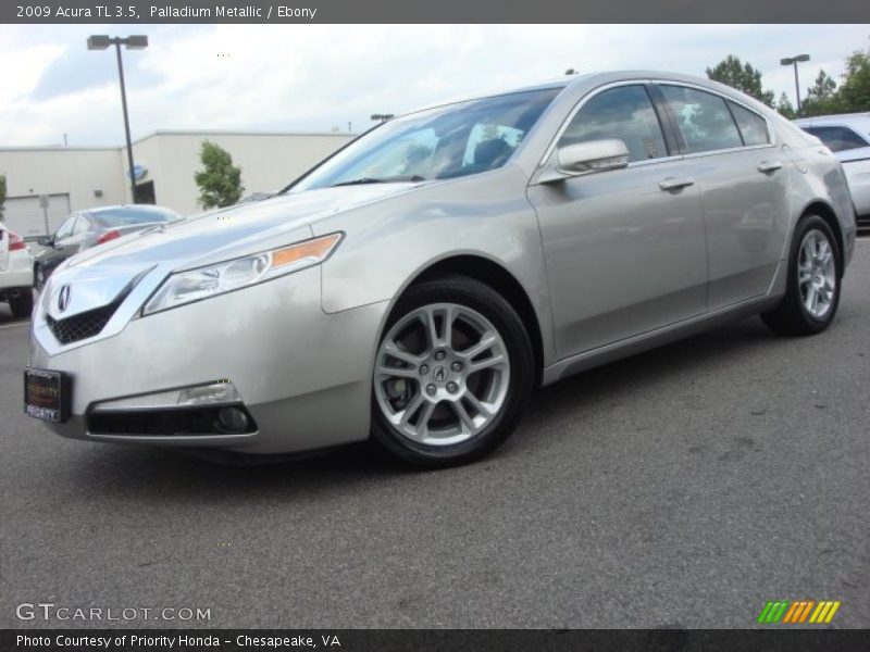 Palladium Metallic / Ebony 2009 Acura TL 3.5