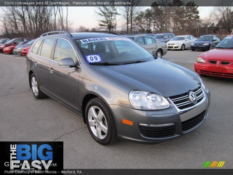 Platinum Gray Metallic / Anthracite 2009 Volkswagen Jetta SE SportWagen
